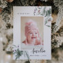 Christmas Foliage Baby Photo Birth Announcement