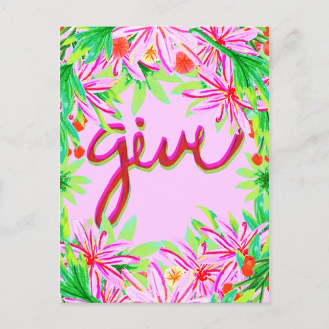 Christmas Foliage - Give Holiday Postcard (Front)