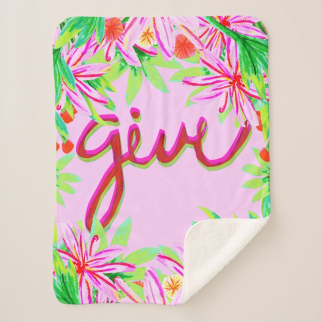 Christmas Foliage - Give Sherpa Blanket (Front)