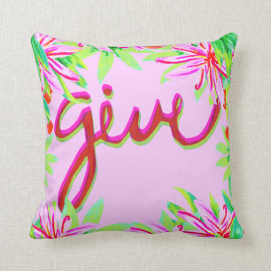 Christmas Foliage - Give Throw Pillow