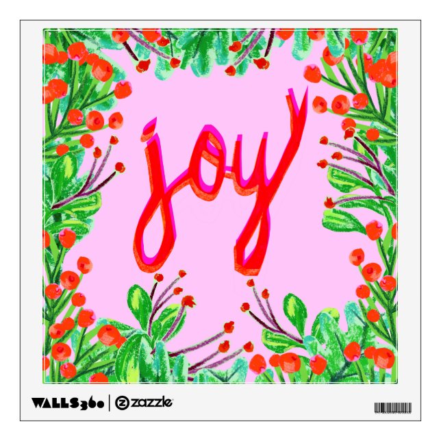 Christmas Foliage - Joy Wall Decal (Front)