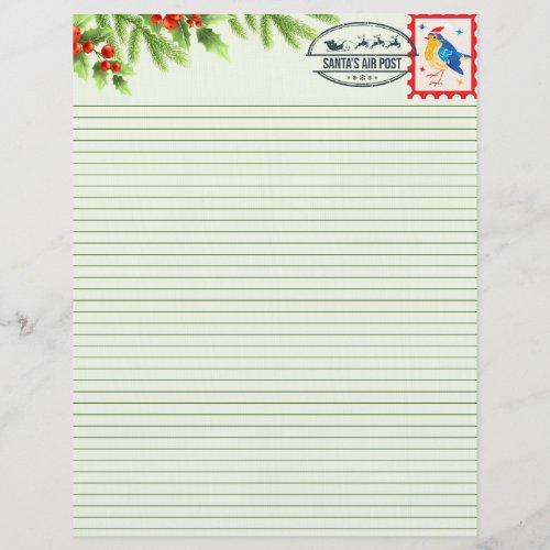Christmas Foliage Lined Paper