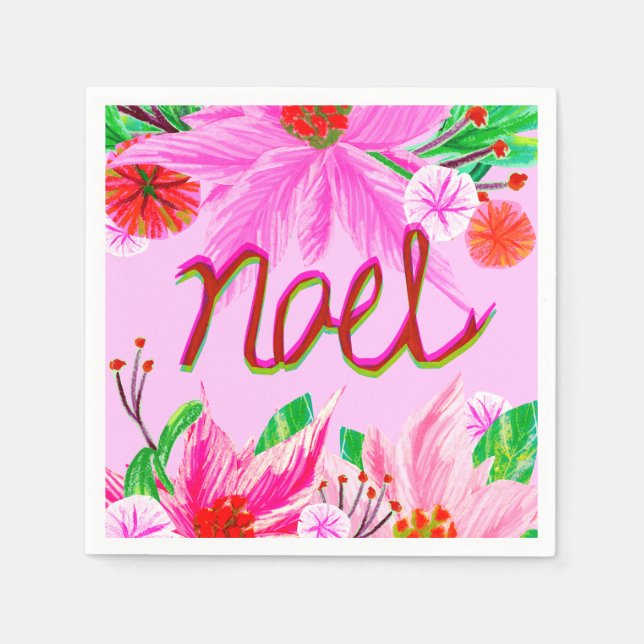 Christmas Foliage - Noel Napkins (Front)