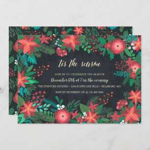 Christmas Foliage Tis the Season Holiday Party Invitation