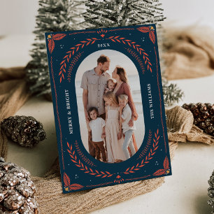 Christmas Folk Art Holiday Photo Card