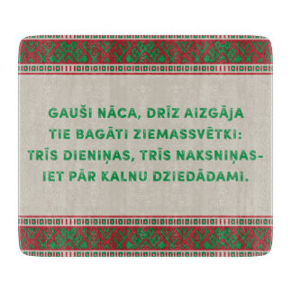 Christmas Folk Song I Latviesu Tautasdziesma Cutting Board