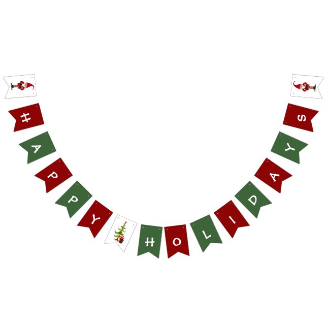 Christmas Folk Whimsey Bunting Flags (All)