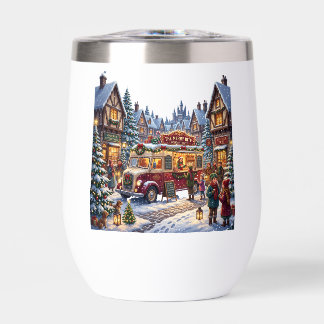 Christmas Food Truck Thermal Wine Tumbler