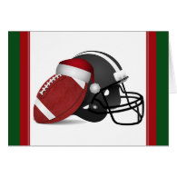 Christmas Football And Helmet Card