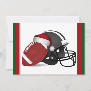 Christmas Football And Helmet Invitation