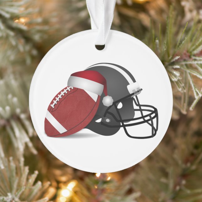 Christmas Football And Helmet Ornament (Tree)