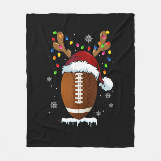 Christmas Football Ball Lights Funny Boys Men Spor Fleece Blanket