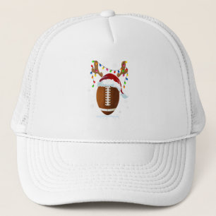 Christmas Football Ball Lights Funny Boys Men Spor Trucker Hat