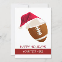 Christmas football Ball Santa Hat Greeting Cards
