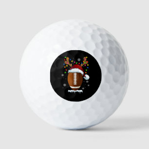 Christmas Football Ball Santa Lights Funny Boys Me