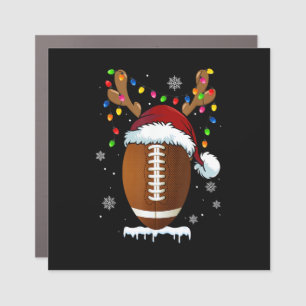 Christmas Football Ball Santa Lights Funny Boys Me Car Magnet