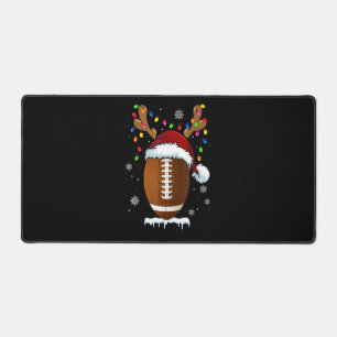 Christmas Football Ball Santa Lights Funny Boys Me Desk Mat