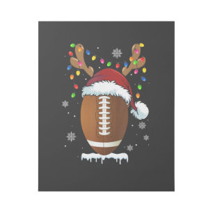 Christmas Football Ball Santa Lights Funny Boys Me Gallery Wrap