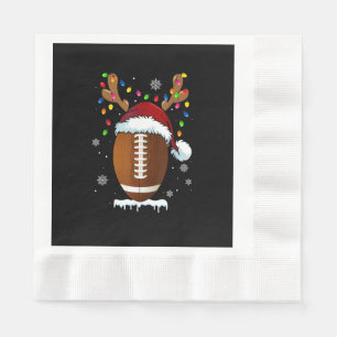 Christmas Football Ball Santa Lights Funny Boys Me Napkins