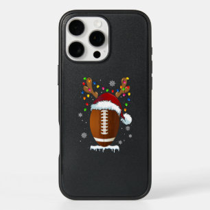 Christmas Football Ball Santa Lights Funny Boys Me iPhone 16 Pro Max Case
