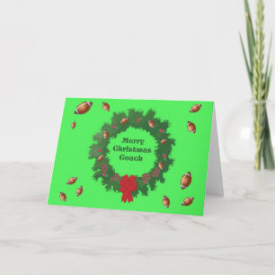 Christmas Football Coach Card
