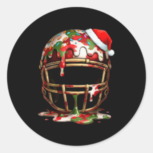 Christmas Football Drip Boys Ice Cream Drip Camo S Classic Round Sticker