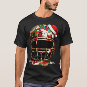 Christmas Football Drip Boys Ice Cream Drip Camo S T-Shirt