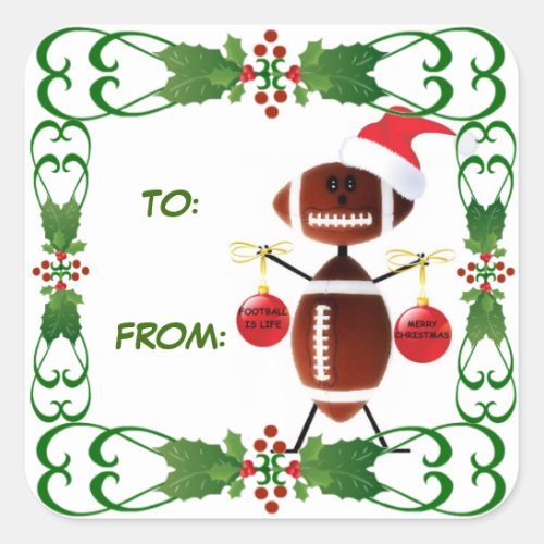 Christmas Football Gift Tag