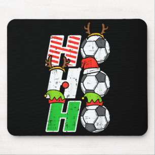 Christmas Football Ho Ho Ho Soccer Xmas Srt Men Wo Mouse Pad