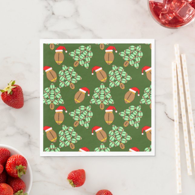 Christmas Football  Napkins (Insitu)