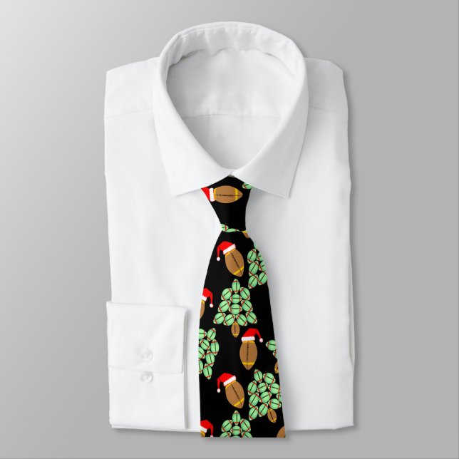 Christmas Football Neck Tie (Tied)