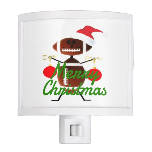 Christmas Football Player Cartoon Night Light (Front)
