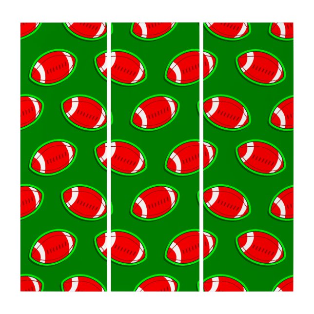 christmas football rugby xmas sports triptych (Front)