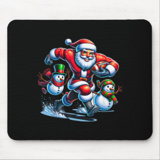 Christmas football santa playing football design mouse pad