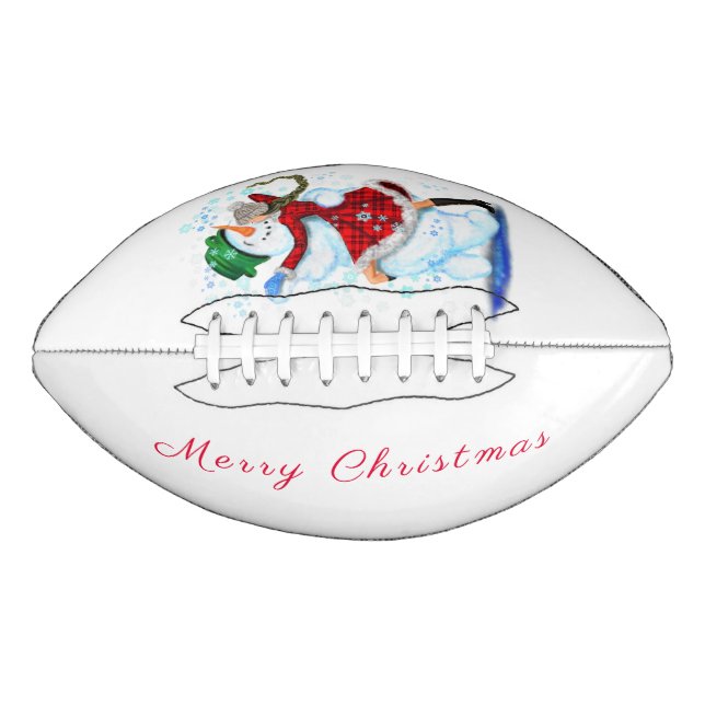 Christmas Football Snowman and Girl Dance (Front)