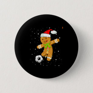 Christmas Football Soccer Gingerbread Player Button