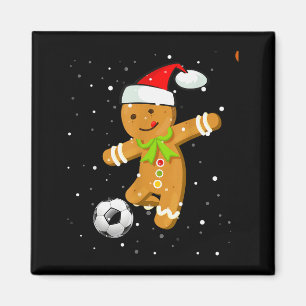 Christmas Football Soccer Gingerbread Player Magnet
