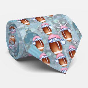 CHRISTMAS FOOTBALLS NECK TIE