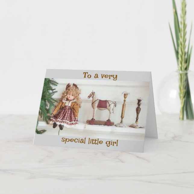 CHRISTMAS FOR A "SPECIAL LITTLE GIRL" CARD (Front)