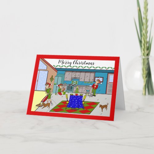 Christmas for Cleaner Housekeeper Thank You Card