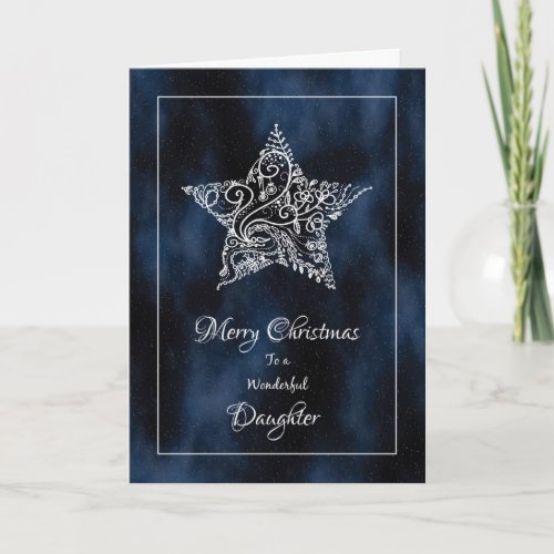 Christmas for Daughter Star Card