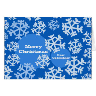 Christmas for Godmother, Abstract Snowflake Design Cards