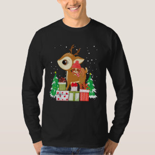 Christmas for men women kids sloth Riding Reindeer T-Shirt
