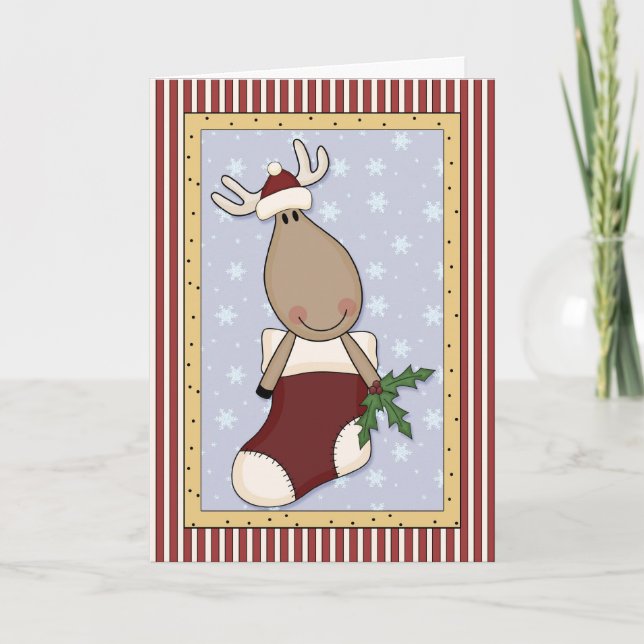 Christmas for Mule or Moose Lovers Holiday Card (Front)