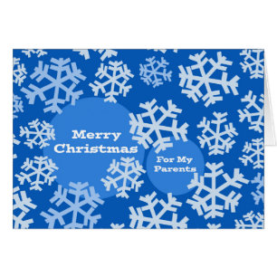 Christmas for Parents, Snowflake Design, Modern Cards