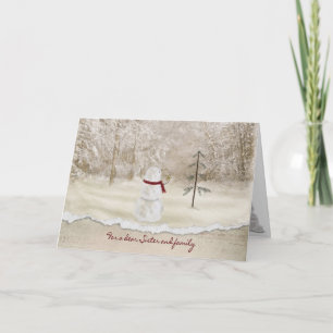 Christmas for sister and family holiday card