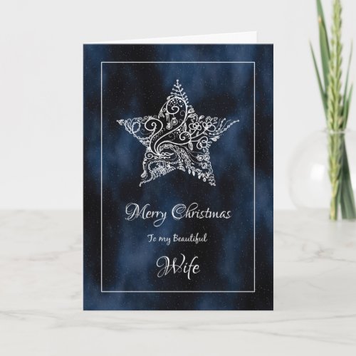 Christmas for Wife  Christmas Star Holiday Card