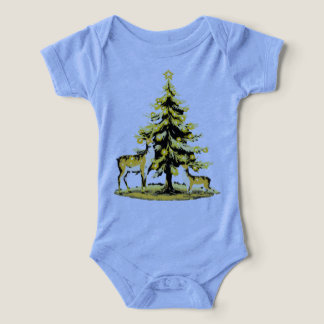 Christmas Forest Baby Bodysuit