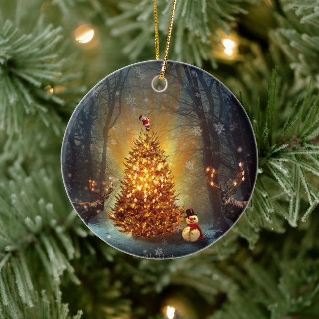Christmas Forest                                 . Ceramic Ornament (Tree)