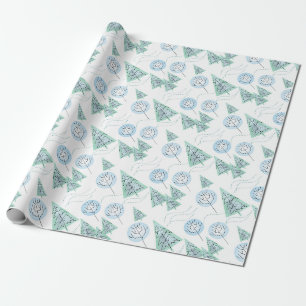 Christmas forest, Christmas trees, trees, snow Wrapping Paper